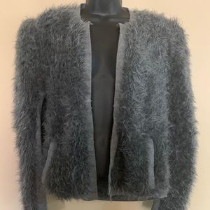 Skaist Taylor Shaggy Wool Sweater Jacket Size S